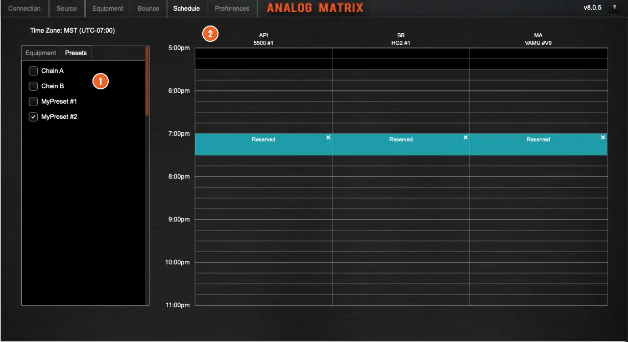 SCHEDULE